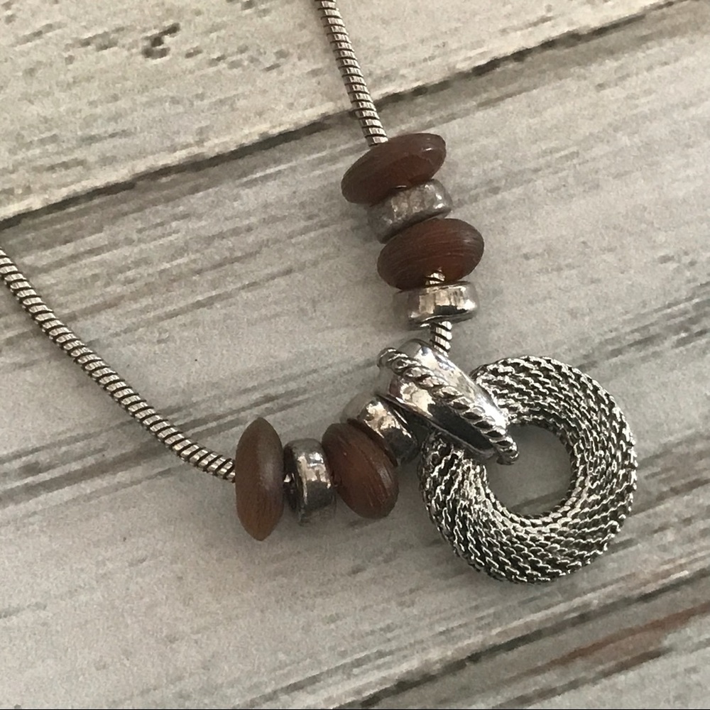Ny&co boho silver tone circlet necklace